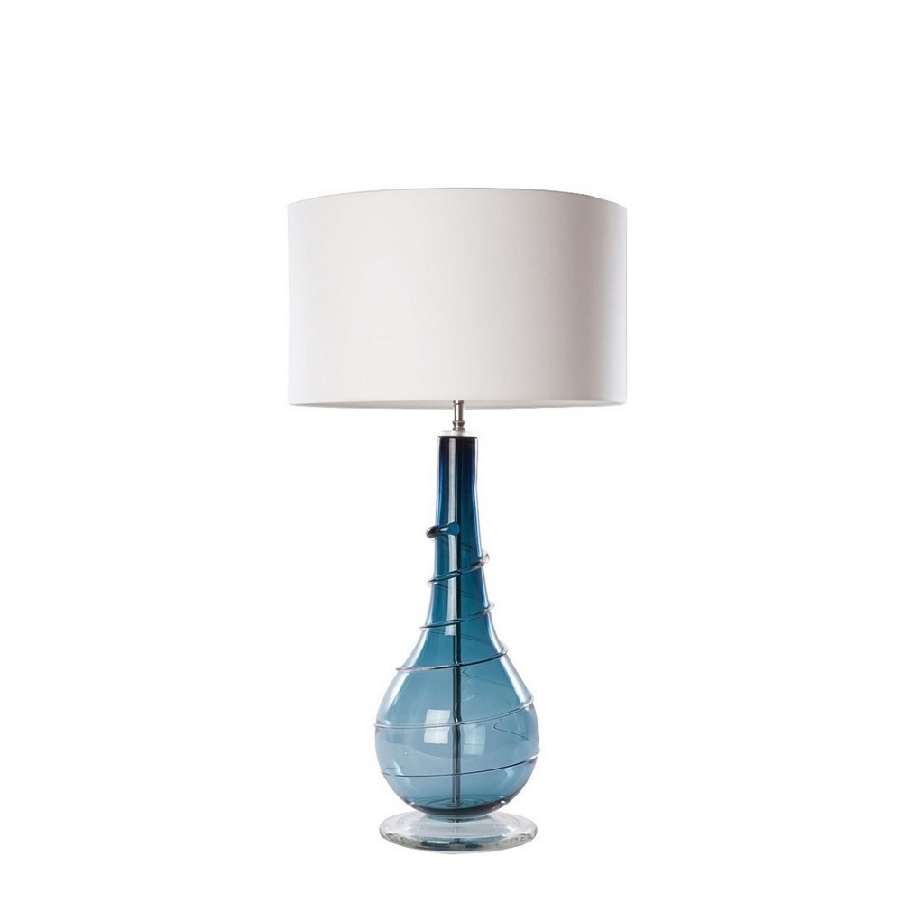 Ninevagh Crystal Glass Lamp by William Yeoward in Midnight Blue